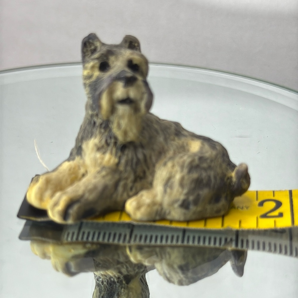 Scottish terrier, dog figurine vintage collectible 1.25” x 1.75” poss resin gray